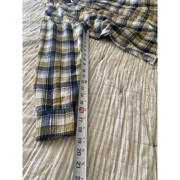 Men’s Cabela’s Button Down Shirt Sz L Grey Yellow Plaid Grunge Nirvana 90s Y2K - Picture 8 of 8